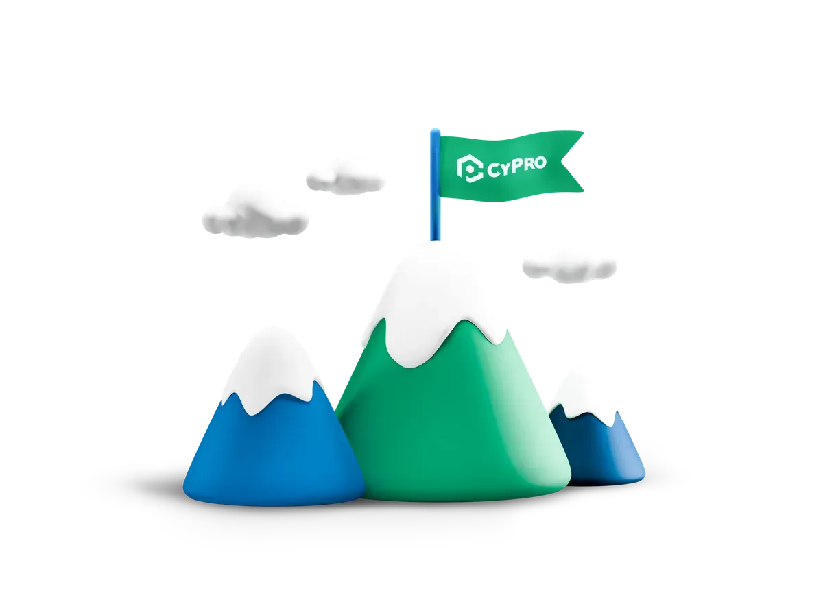 3D illustration of Secure Score improvements ranked by impact